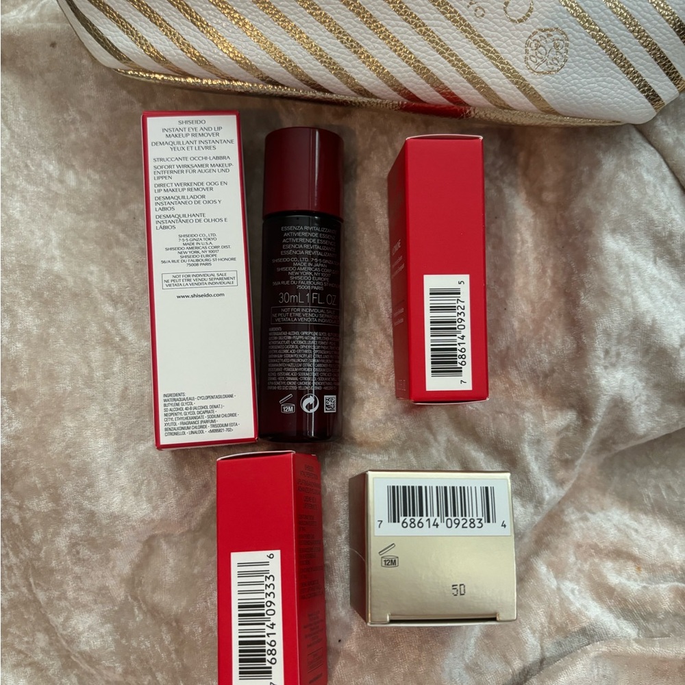 Shiseido Red and White Skincare Set with Gold Accents - Picture 3 of 6